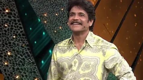 nagarjuna lime yellow shirt.